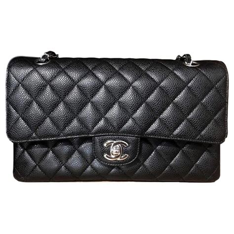 chanel black caviar medium classic|Classic 11.12 handbag, Lambskin, black — Fashion .